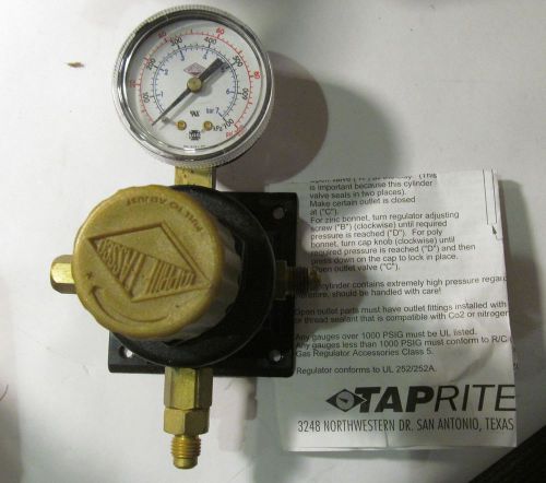 NEW Taprite Co2 T5261SN Secondary In Line Pressure Regulator 1/4&#034; Inlet Outlet