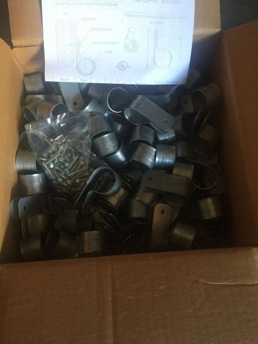 1&#034; cpvc 1 hole wrap around strap. lot of 100. 624-210. global pipe. for sale