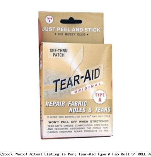 Tear-Aid Type A Fab Roll 5&#039; ROLL A Adhesives and Tape