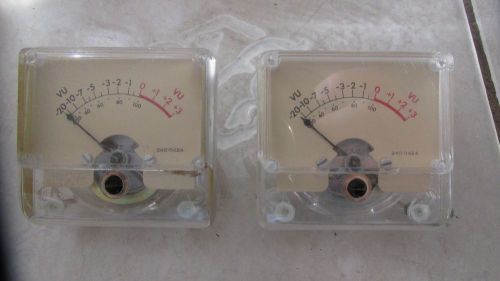 VU Meter Gauge Lot of 2 - Panel Audio Volume Unit Indicator 240-11424