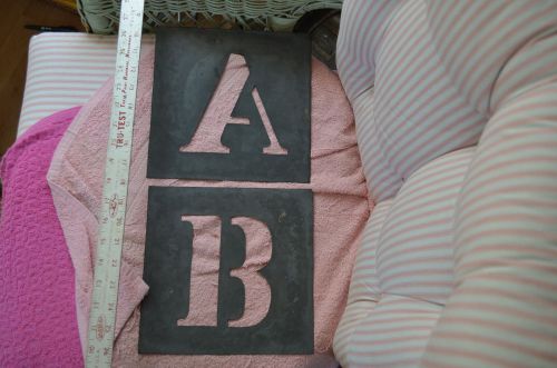 VINTAGE Letterpress Brass ? 8 1/2 Inch Letter Stencils ..See Pics !!