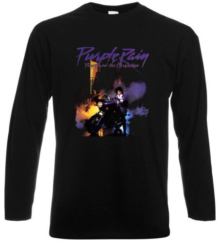 New Purple Rain Prince Tour 84-85 Music Long Sleeve Black T-Shirt Size S to 3XL