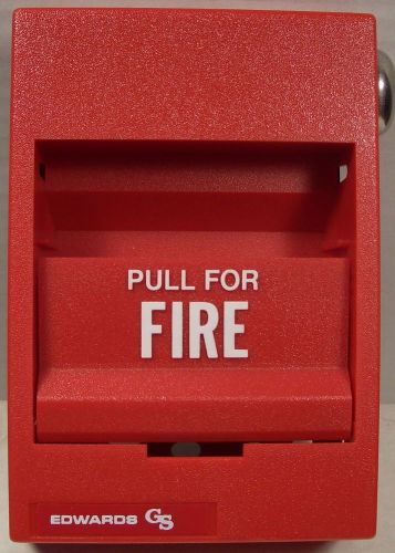 &#034;edwards gs&#034; fire alarm manual pull station single action no.276b-1120 new for sale