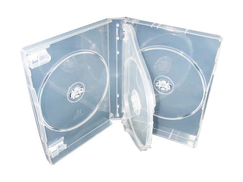 25 new top quality 27mm 3-dvd cases w/patented m-lock, super clear db27-3c-fm-n for sale