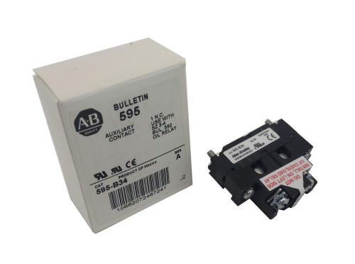 Allen-Bradley 595-B34 Auxiliary Contact 1 N.C. use with SZ 3-4 NEW [PZ3]
