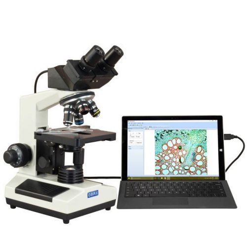 New 40X-2000x Compound Digital Microscope with 3MP USB Camera for PC Computers