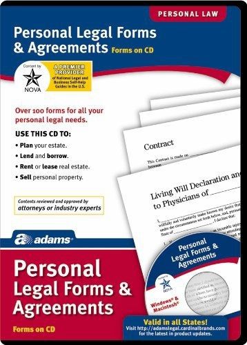 Adams Personal Legal Forms and Agreements on CD, White (SS4322)