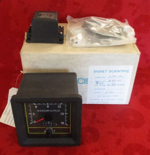 Signet scientific mk575r accum-u-flo flow meter * 0-180 * new in box for sale