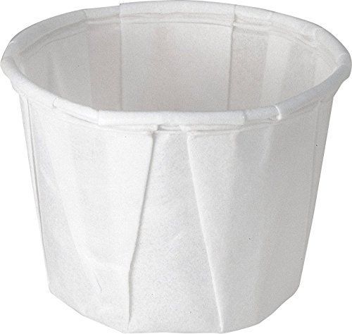 Sold individually solo 0.5 oz treated paper souffle portion cups for measuring, for sale