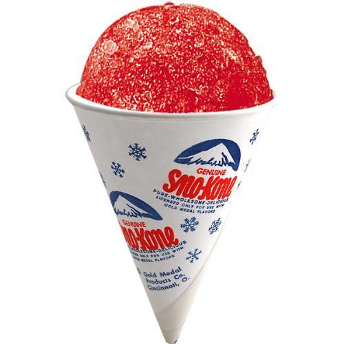 Sno Kone Cups Box of 200 Heavy Duty Snow Cone 6oz cup GOLD MEDAL Shaved Ice