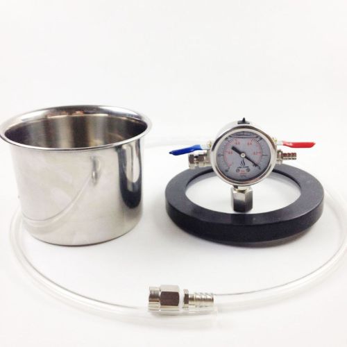 Small Mini 1.5 Quart Vacuum Chamber Stainless Steel Degassing Urethanes Silicone