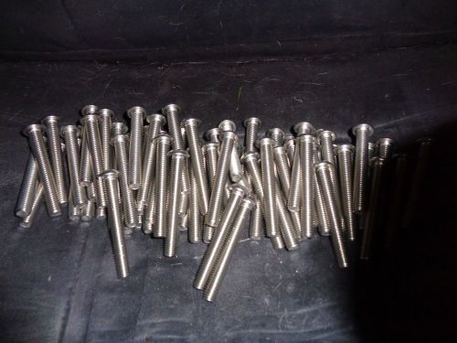 Lot of 75 3/8-16 x 2.75 button head socket cap screw stainless steel screws for sale