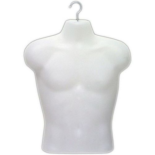 Mn-187 2 pcs white male t-shirt form -heavy duty injection mold w/ metal hook for sale