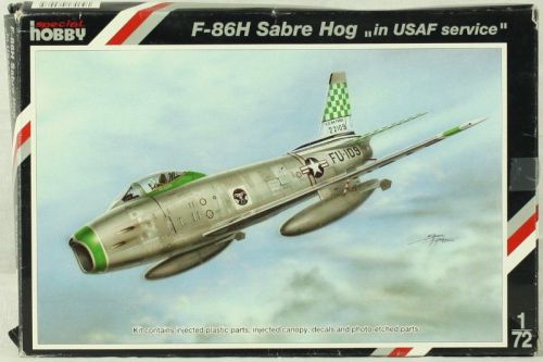 Special hobby 1:72 f-86h sabre hog in usaf service plastic model kit #72120u for sale