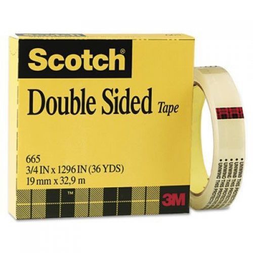 Scotch Double Sided Tape, 3/4 x 1296 Inches, Boxed (665)