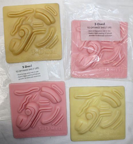 [Lot of 4] 3-Dmed Clinical Skill Development Training Soft Tissue Pad