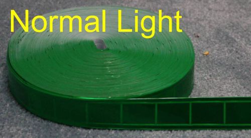 50-yard deep green gloss sew on reflective tape pvc 1&#034; for sale