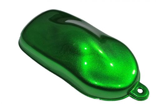 Gloss Transparent candy GREEN topcoat powder coating paint 3 oz, BUY 2 - GET 1Lb
