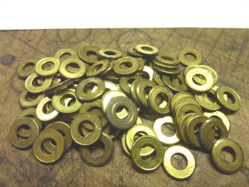 100 -tiny brass washers 5/32&#034; ID x 3/8 &#034; OD.