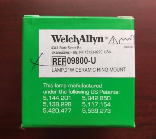 Welch Allyn Solarc Lamp 21W for Video Colposcope #09800-U NEW IN BOX