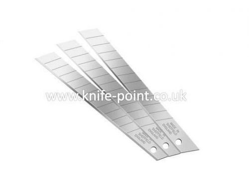 10 x 9mm SEGMENTED SNAP OFF blades in tube Stanley, MADE IN SHEFFIELD
