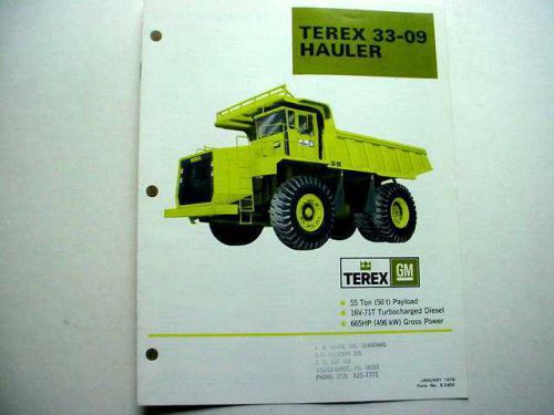 2 Terex 33-09 Hauler Truck Literature Pieces