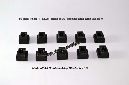 10PCS PACK T-SLOT NUT M20 THREAD &amp; SLOT SIZE 22M CLAMPING SLOT TABLE ALLOY STEEL