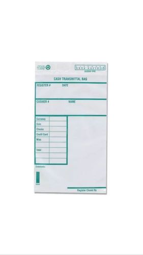 Quality Park Poly Cash Transmittal Bags, 6 x 9 Inches, Clear, Pack of 100 45220