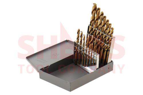 15 Pcs M35 1/16&#034; ~ 1/2&#034; Jobber Drill set With Hout Metal Index Box  $25.85 Off
