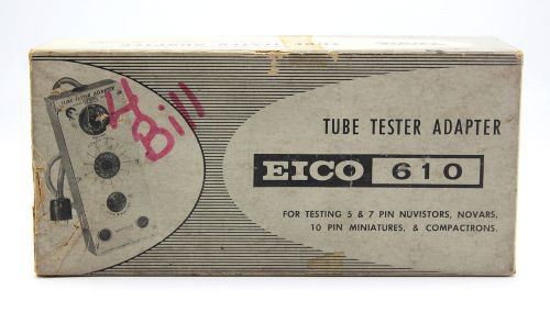 EICO 610 TUBE TESTER ADAPTOR FOR MODEL 626 AND 666 TESTERS NOS KIT!