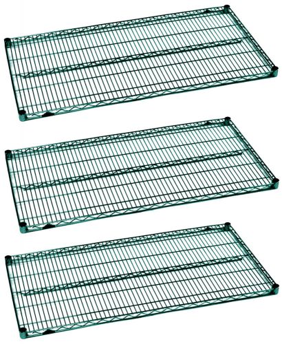 &#034;metro&#034; 14&#034; x 36&#034; green epoxy wire shelves (1436nk3) 3-pack for sale