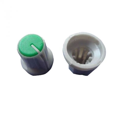 10x Potentiometer Knob Plastic Tuning Knob  Gray-green for 6mm Shaft Pot GSE
