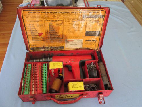 Hilti dx350 powder actuated tool with case and safety boosters. etc. no reserve for sale