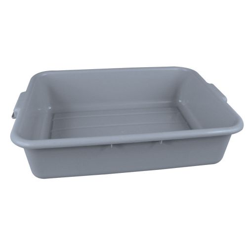 6 Pieces 20&#034; x 15&#034; x 5&#034; Gray Polyethylene Plastic Bus Tub, Bus Box