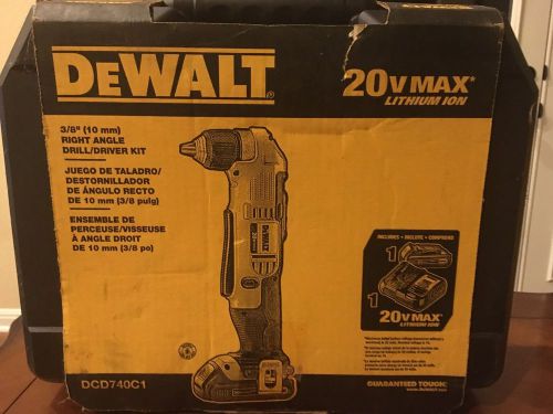 DEWALT MAX Lithium Ion 3/8&#034; Right Angle Drill/Driver Kit - DCD740C1