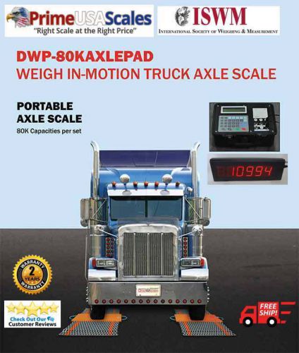 Portable Truck Axle Scales Weigh in Motion 80,000 lb Drive Across NO Stopping