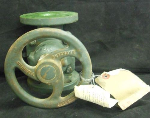 Grinnell saunders valve, 1 1/2&#034; flanged manuel shut off valve for sale