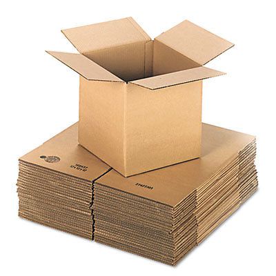Brown Corrugated - Cubed Fixed-Depth Shipping Boxes, 12l x 12w x 12h, 25/Bundle