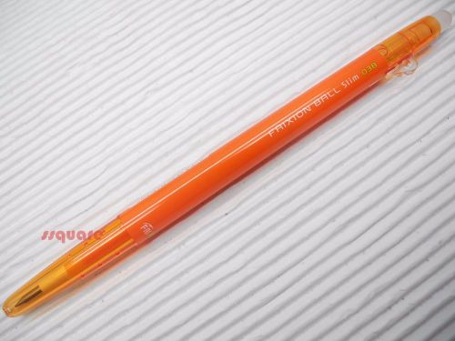 2 x pilot frixion ball slim 0.38mm erasable rollerball gel ink pen, orange for sale