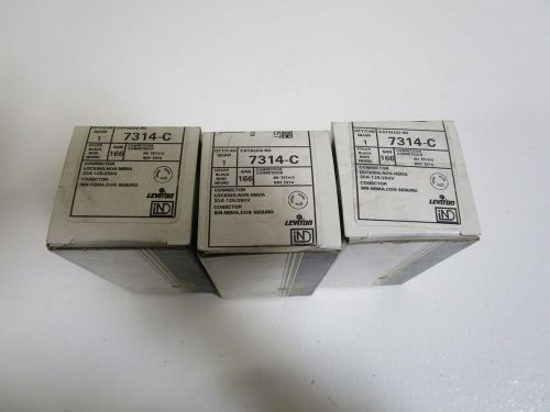 LOT OF 3 LEVITON CONNECTOR 7314-C *NEW IN BOX*