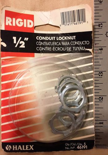Conduit Lock Nut for 1/2&#034; inch Heavy Duty Lot of 5 NEW unopened