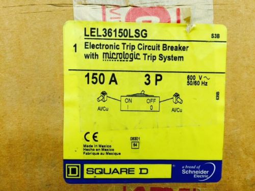 LEL36150LSG NEW IN BOX - SQUARE D CIRCUIT BREAKER GROUND FAULT MICROLOGIC