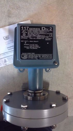 UE Diff Pressure Switch, 0-20&#034;wcd, 1/8&#034;fnpt, 1/2&#034; ntp Electrical H117K-541-M201