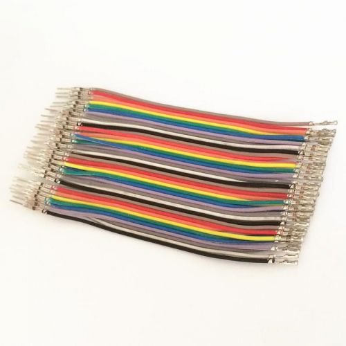 40PCS Dupont Wire Jumper Cable 10cm 2.54MM Female to Male 1P-1P Without House