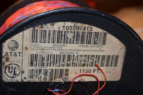Att 105597413 2p/24awg r-bl/bl-r,r-o/o-r ul listed cross connect wire for sale