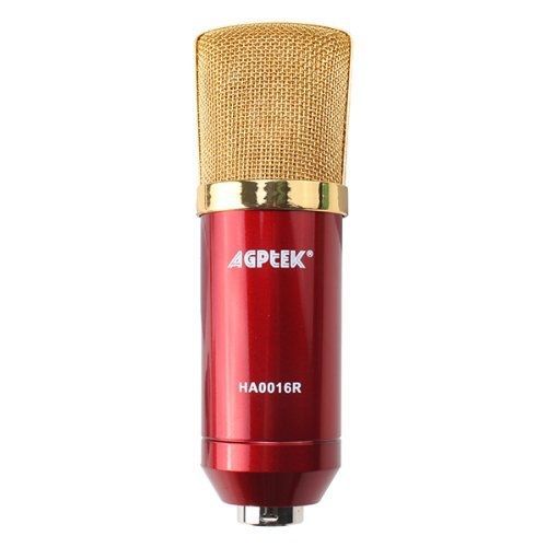 Agptek® red 1 vocal sound studio recording cardioid condenser microphone mic for sale