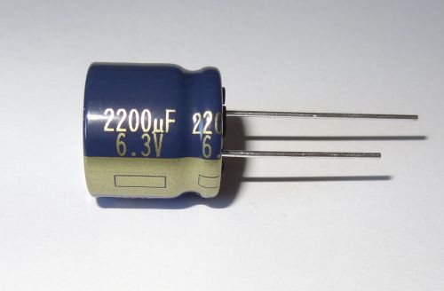 24 pc 2200uF 2200 uF 6.3V, 105C Electrolytic capacitor  P/N EEU-FC0J222S