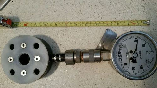 ONYX VALVE CO.  PRESSURE TRANSMITTER WITH GAUGE 60 PSI FITTY