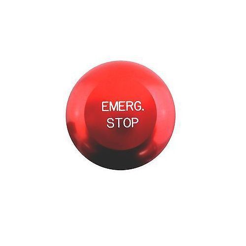 Nib eaton cutler hammer 10250t713e red engraved emergency stop pushbutton for sale