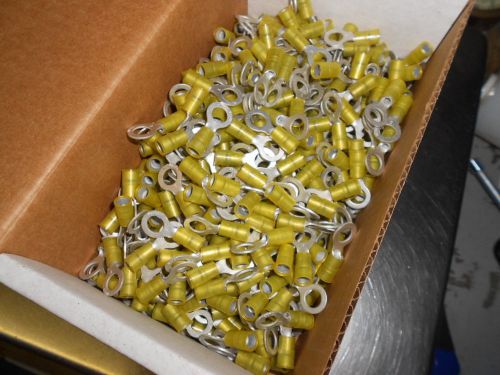 500 Yellow Nylon Ideal 12-10 Ring CrimpTerminal 5/16 Stud  84-336